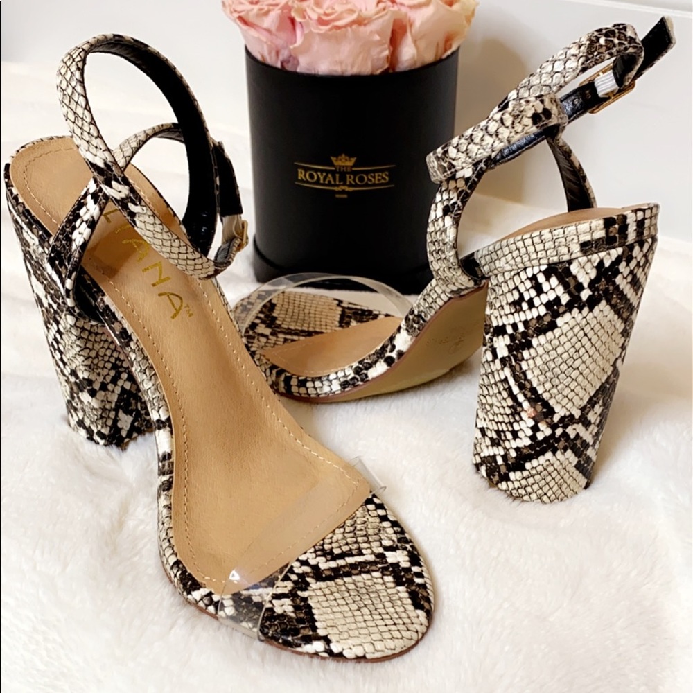 Snake Print Heels